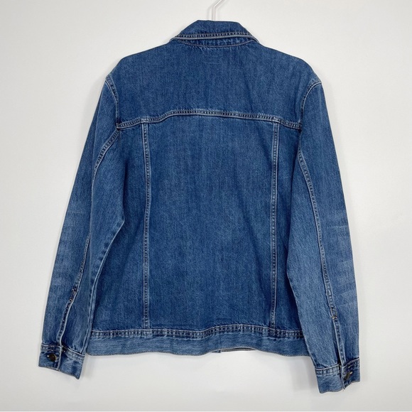 True Craft Distressed Denim Jean Trucker Jacket - Picture 2 of 8